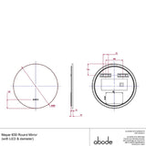 Abode Mayar 600mm Round LED Mirror - Matt Black