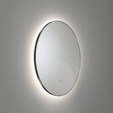 Abode Mayar 600mm Round LED Mirror - Matt Black