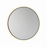 Abode Mayar 600mm Round LED Mirror - Matt Black