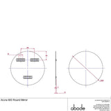 Abode Aruna 600mm Frameless Round Mirror