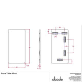 Abode Aruna 450x900mm Frameless Tablet Mirror