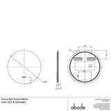 Abode Aruna 600mm Frameless Round LED Mirror