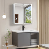 Yora vertical alaminum front lit mirror cabinet double door 600mm x 700mm