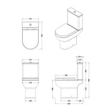 Arley Pro Azara Close Coupled Short Projection Toilet