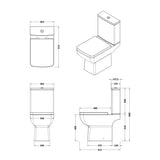 Arley Pro Ettore Close Coupled Short Projection Toilet