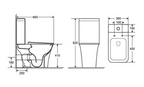 Bathroom Basic white ceramic Set - 4 Items