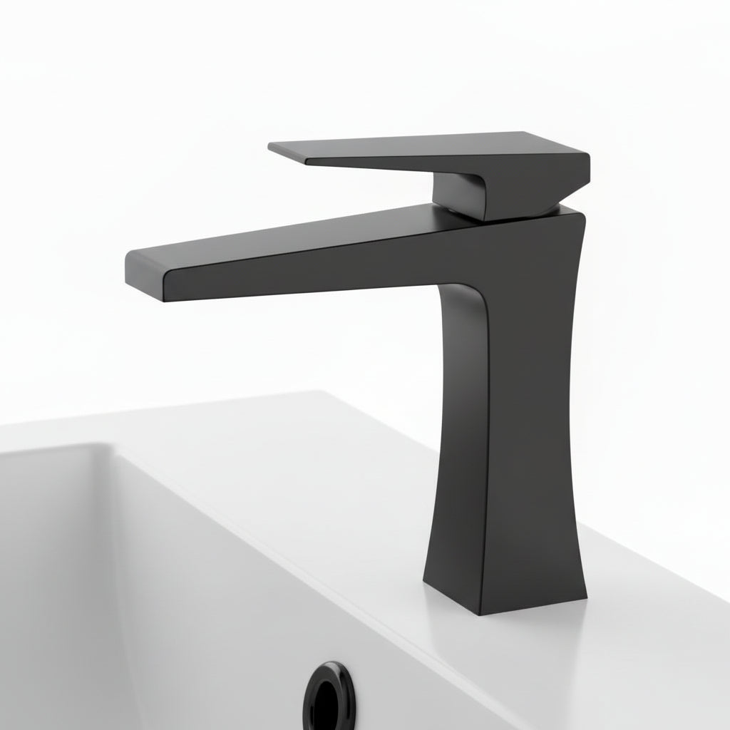 Fluxa basin mixer tap matte black