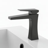 Fluxa basin mixer tap matte black