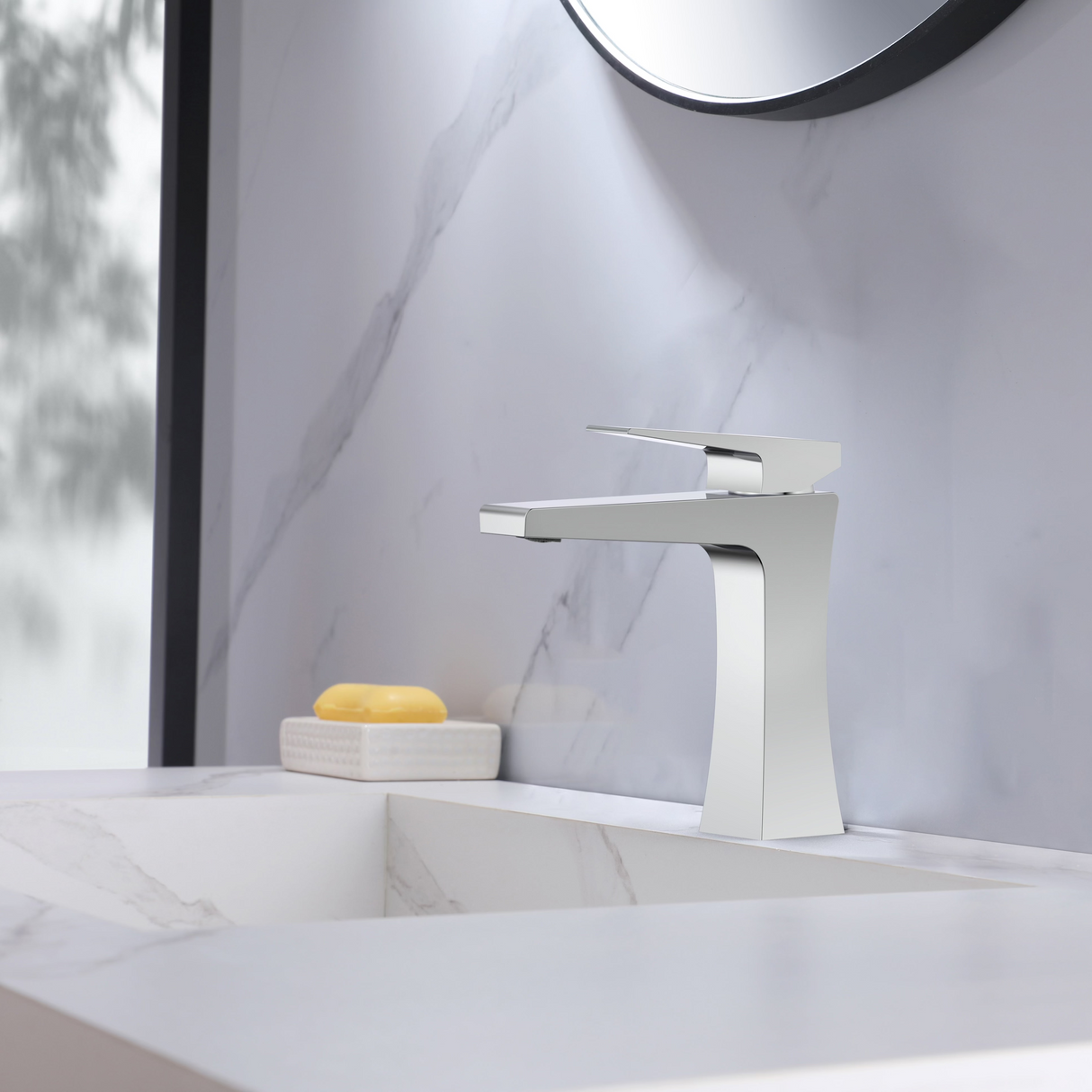 Fluxa basin mixer tap polished chrome