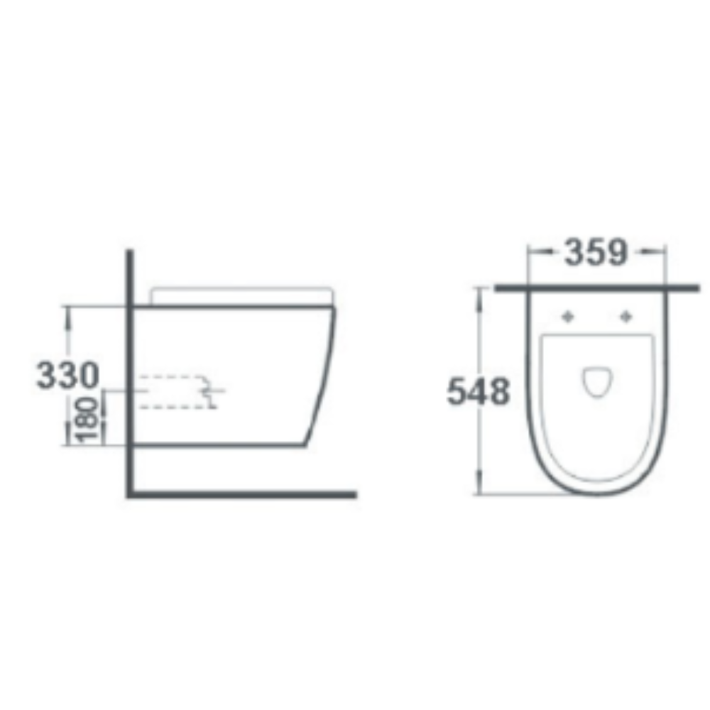 Grohe Cistern frame and Black Wall Hung rimless Toilet Set