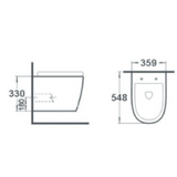 Grohe Cistern frame and Black Wall Hung rimless Toilet Set