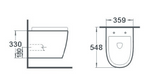 Cistern and White Wall Hung Toilet Set