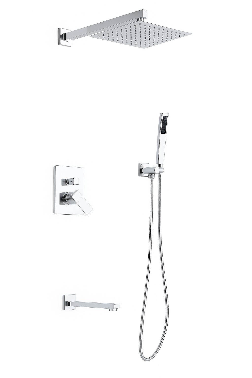 Polaris brass concealed shower mixer - 3 Variants
