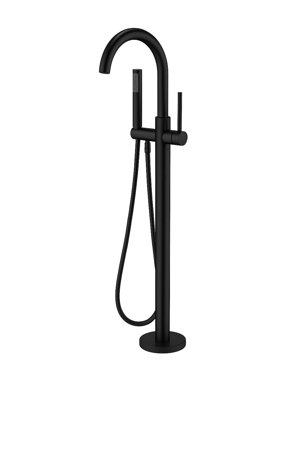 Paragon matte black free standing bathtub mixer
