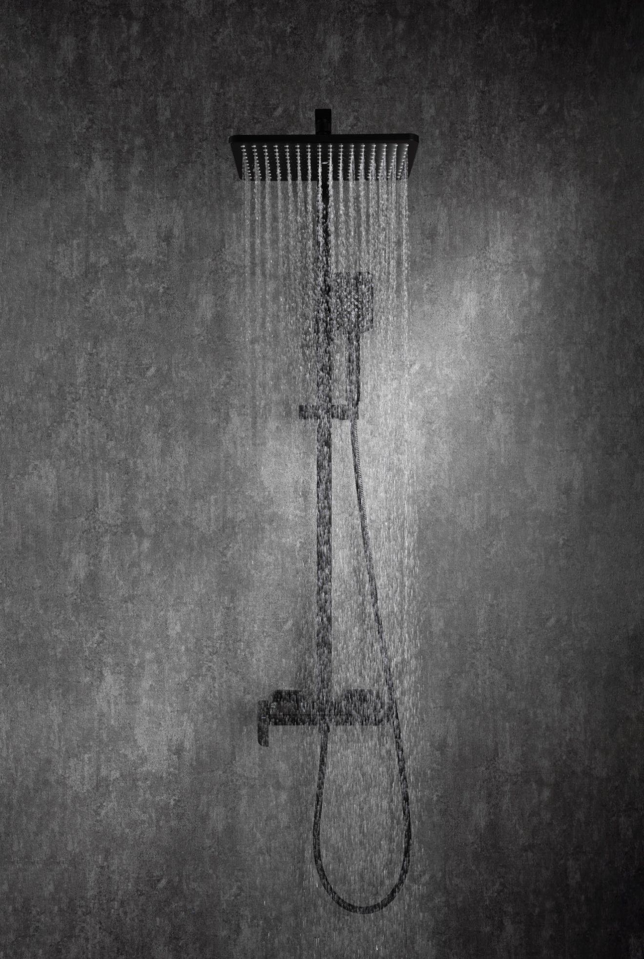 SOLIDER Matte Black Brass Shower Mixer