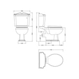 nuie choice Baron Traditional Close Coupled Toilet With Seat