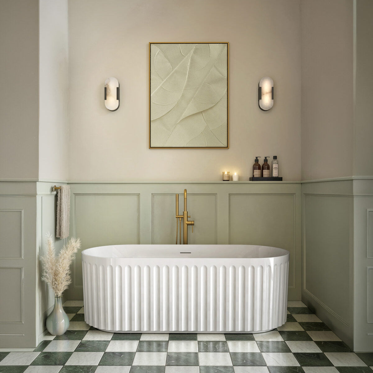 Lira Oval Fluted Bath 1700mm