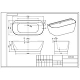 Bay Back to Wall Bath 1700mm