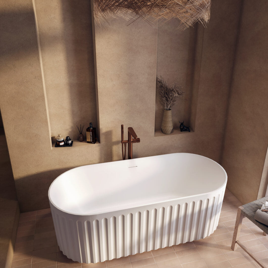 Lira Oval Fluted Bath 1700mm