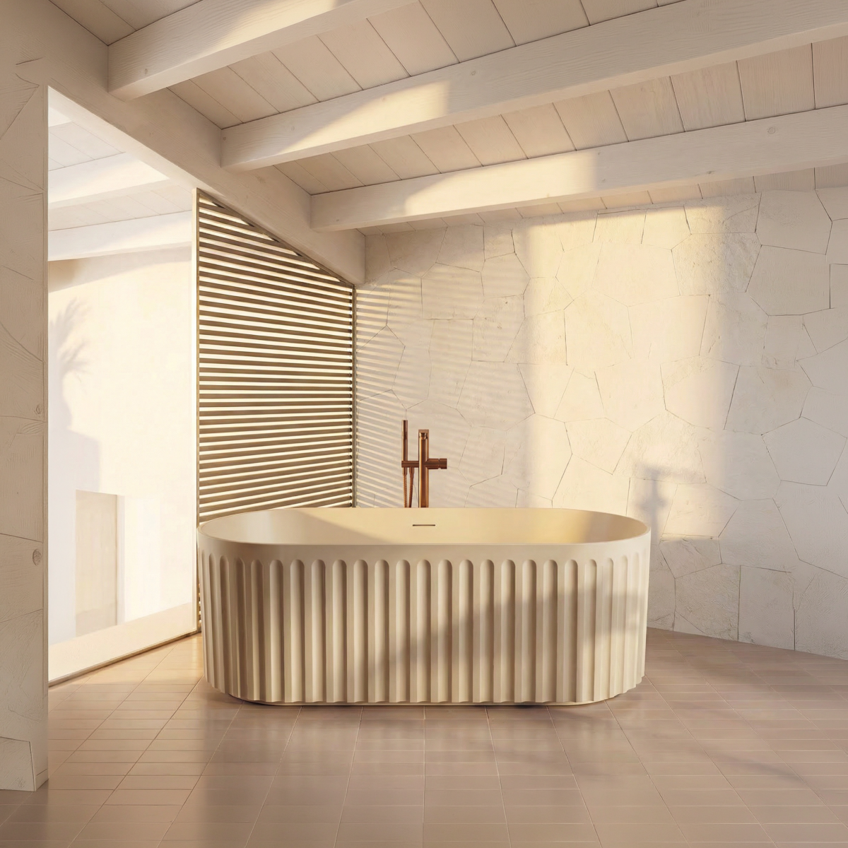 Lira Oval Fluted Bath 1700mm