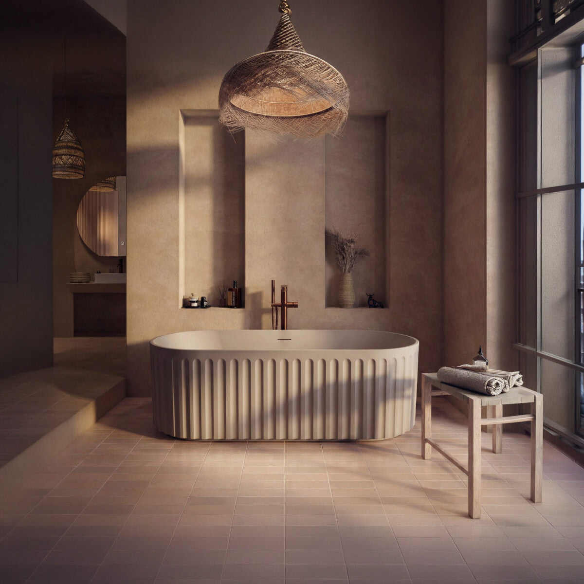 Lira Oval Fluted Bath 1700mm