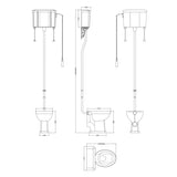 Bayswater Fitzroy Traditional Comfort Height Close Coupled Toilet With Seat