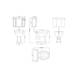 Bayswater Fitzroy Traditional Comfort Height Close Coupled Toilet With Seat