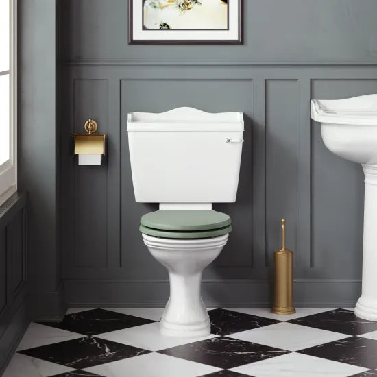 Bayswater Porchester Traditional Close Coupled Toilet With Seat
