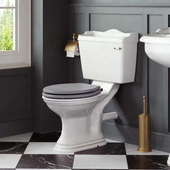 Bayswater Porchester Traditional Close Coupled Toilet With Seat