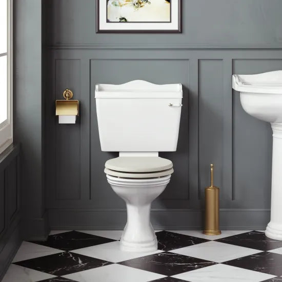 Bayswater Porchester Traditional Close Coupled Toilet With Seat