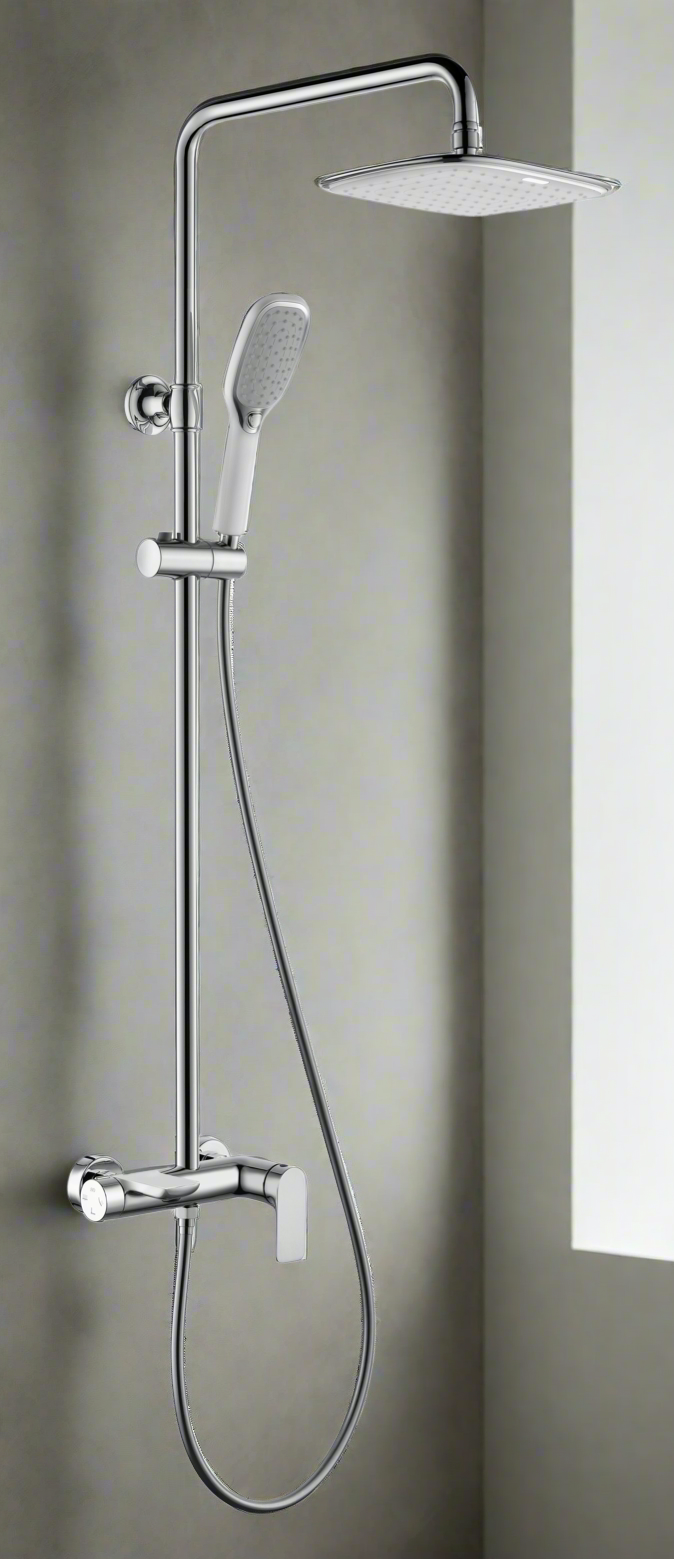 Strike polished chrome brass shower mixer