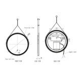 Belini Round LED Hanging Mirror