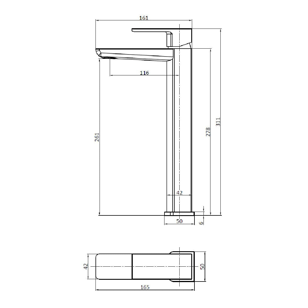 Muro High Riser Basin Mono