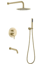Chrysos brushed gold concealed shower mixer