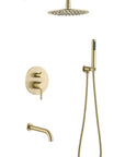 Chrysos brushed gold concealed shower mixer