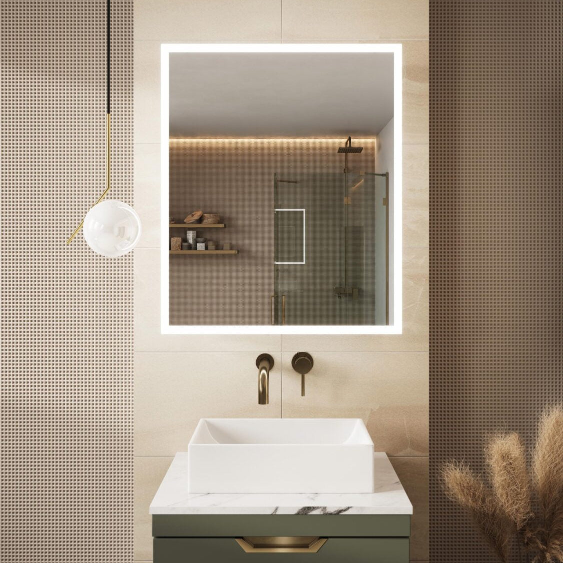 Prospr LED Single Door Mirror Cabinet with Bluetooth