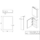 Prospr LED Single Door Mirror Cabinet with Bluetooth