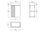 Paz wall hung cabinet vanity unit 400mm X 250mm