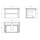 Noble Lime Green wall hung vanity 800mm