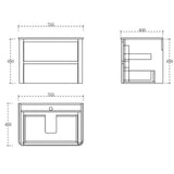 Leah Baby Blue wall hung vanity 700mm