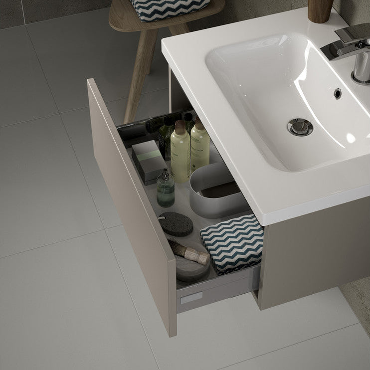 Carino 1 Drawer Wall Hung Basin Unit Inc. Basin