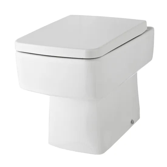 Hudson Reed Square Back to Wall Toilet Pan With Seat