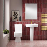 nuie Semi Flush to Wall Square Toilet Pan