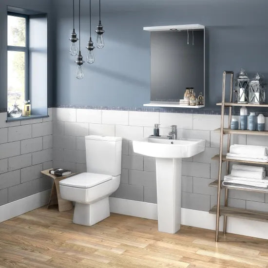 nuie Semi Flush to Wall Square Toilet Pan