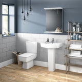 nuie Semi Flush to Wall Square Toilet Pan