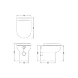 Hudson Reed Round Back to Wall Toilet Pan With Seat