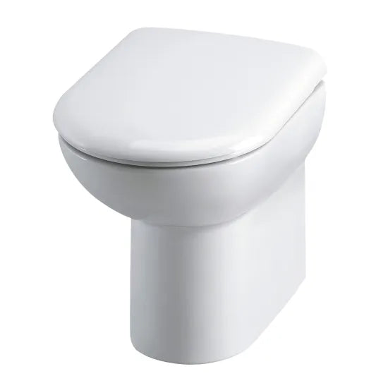 Hudson Reed Comfort Height Back to Wall Round Toilet Pan With Soft Close Seat