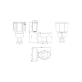 Old London Richmond Traditional 474mm Close Coupled Pan & Cistern