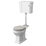 Old London Richmond Mid Level Toilet, Cistern & Flush Pipe