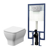nuie Ava Square Wall Hung Pan With Soft Close Seat